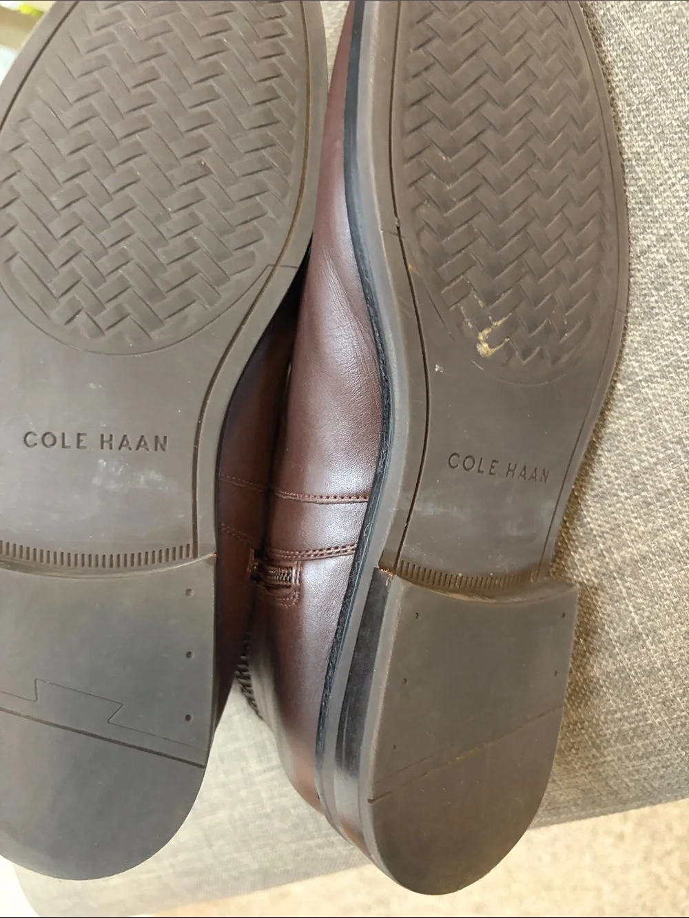 Cole Haan Brown Knee High Riding Boots Size 10 Low Heel